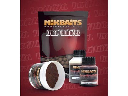 MIKBAITS Krvavý Huňáček Boilie 20mm/10kg - Krab Sardinka