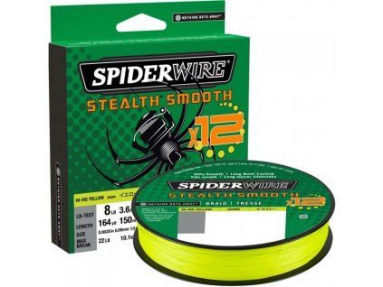 Šňůra Spiderwire Stealth Smooth X8 150m Fluo žlutá