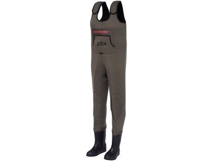 DAM prsačky Break Point Neoprene Wader Bootfoot Cleated Grey