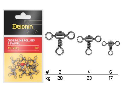 Delphin Cross line rolling T swivel 10 ks