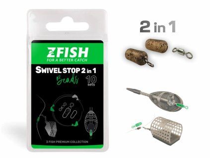 Zfish Konektor Swivel Stop Beads 2in1 10 ks